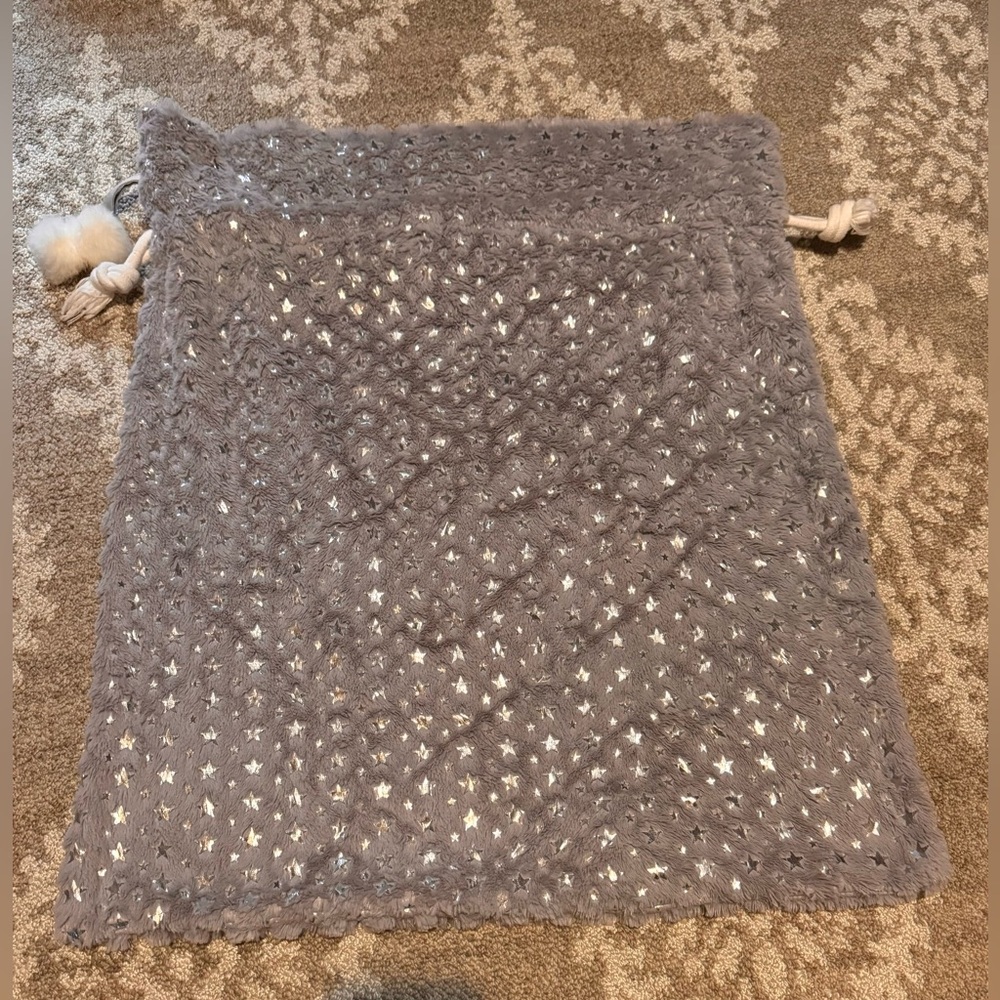 3/$20gray Star Patterned Drawstring Bag - image 2